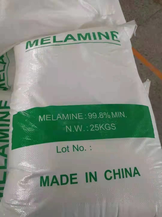99,8% C3H6N6 108-78-1 Crystal Melamine Powder bianco 3